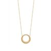 Collier plaqué Or pendentif cercle ciselé