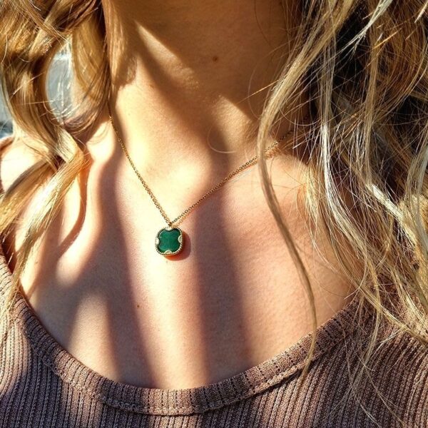 collier loyd agate verte bohm paris