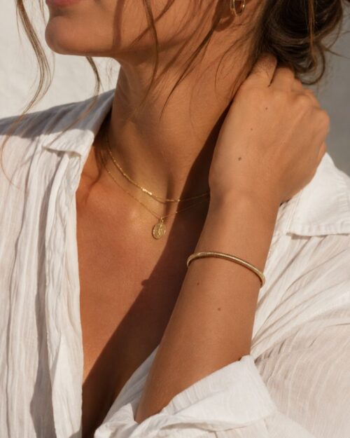 bracelet jonc dahia bracelet jonc strié fin bijou bohm paris