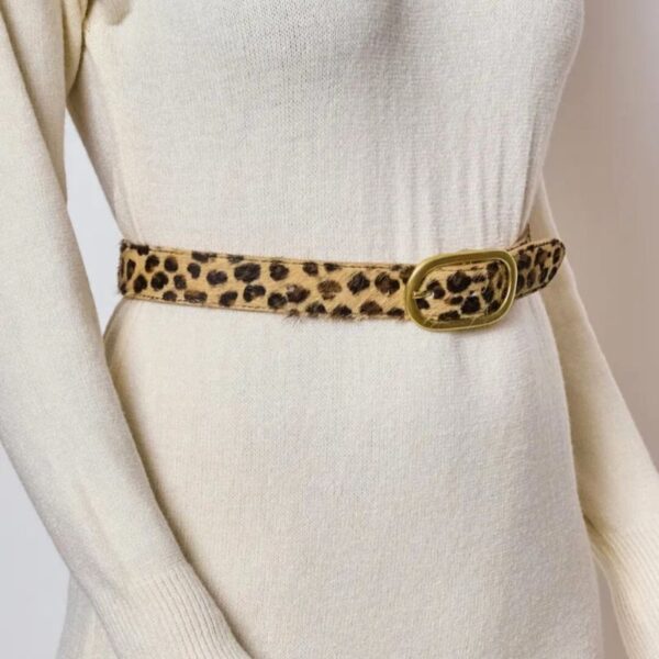 Ceinture cuir léopard