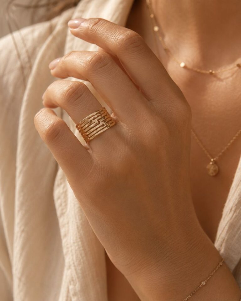 bague lali effet martelé bague lali effet martelé