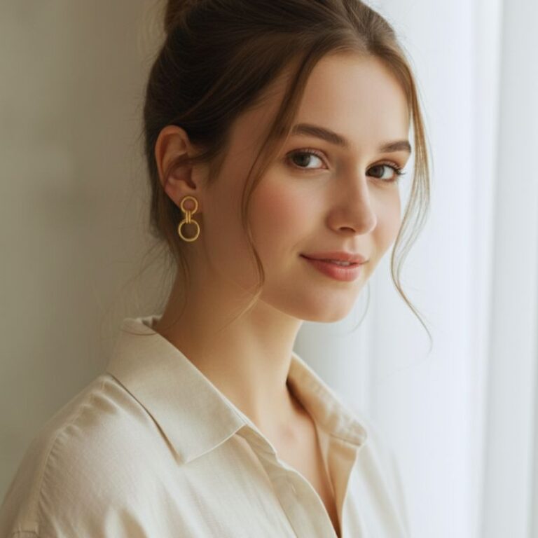 Boucles d'oreilles Double Maillon