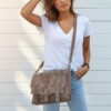 Sac Bandoulière Messenger Taupe