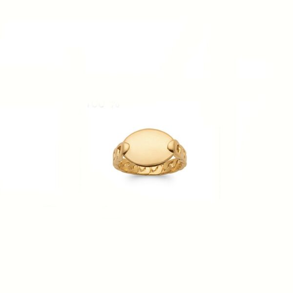 bague pour femme en plaqué or 18 carats maille anglaise style chevalière