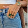 Bague Lloyd Agate Verte
