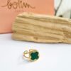 bague pierre agate verte bohm