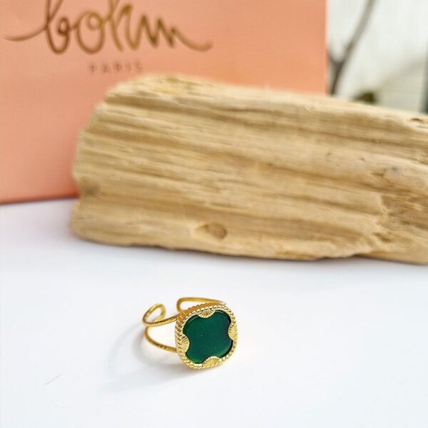 bague pierre agate verte bohm