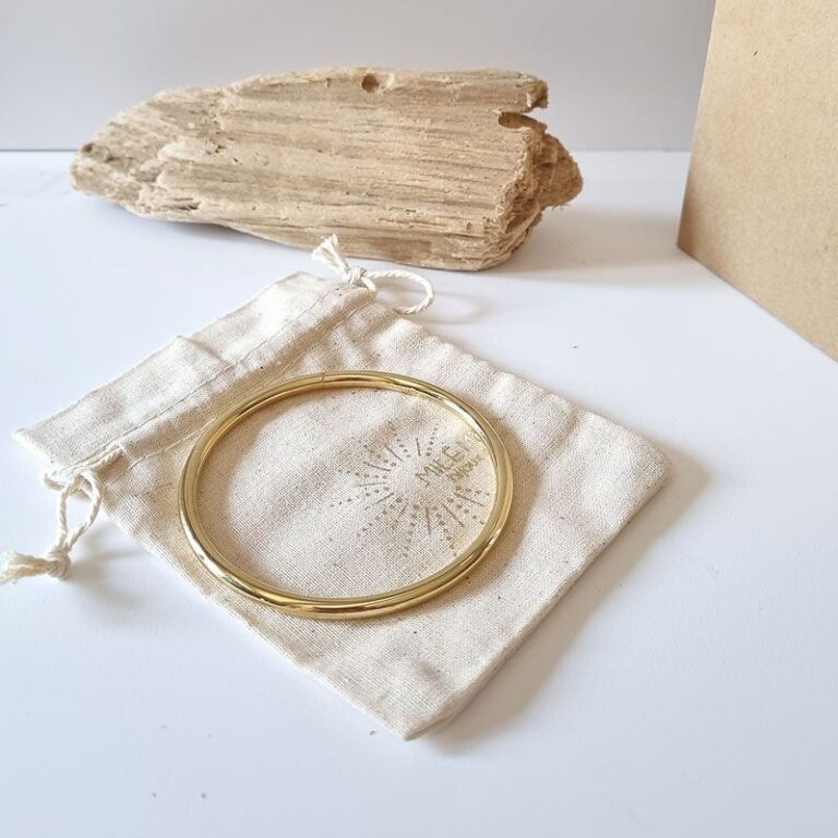 bracelet jonc doré épais