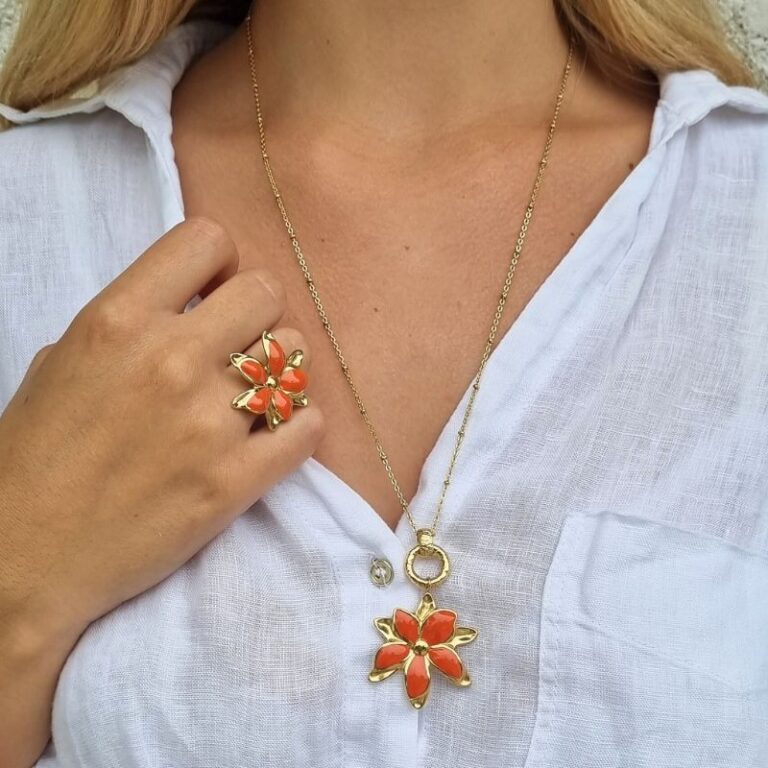 Collier pendentif Magnolia