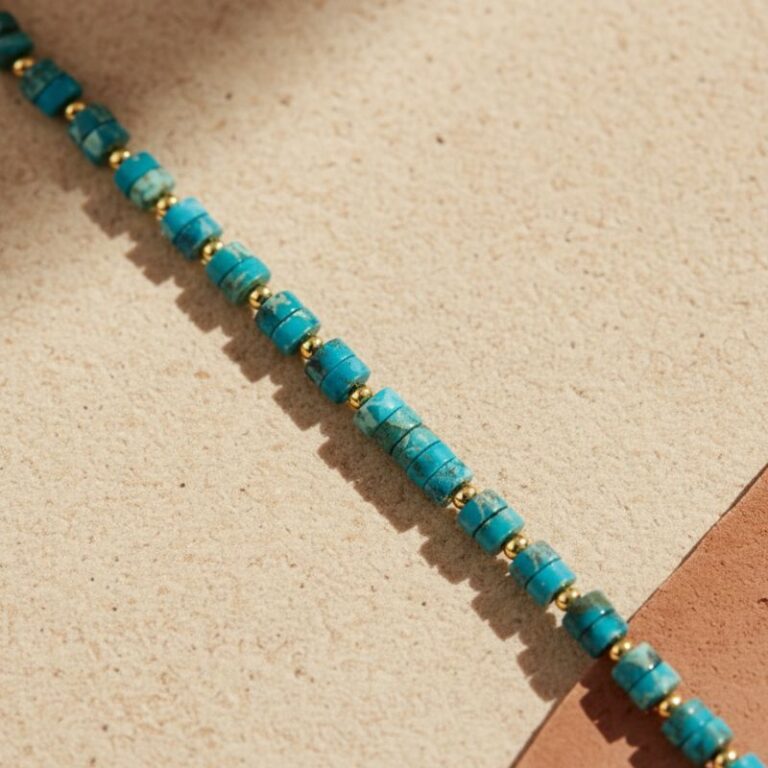 bracelet pour femme en plaqué or 18 carats avec pierre jaspe bleu bracelet pour femme en plaqué or 18 carats avec pierre jaspe bleu