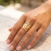 bague feuille rym