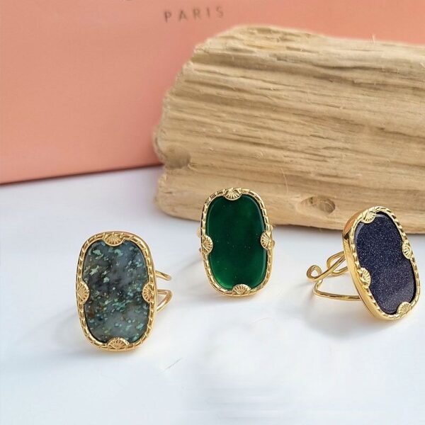 Bague Zelda Pierre de Sable bleu