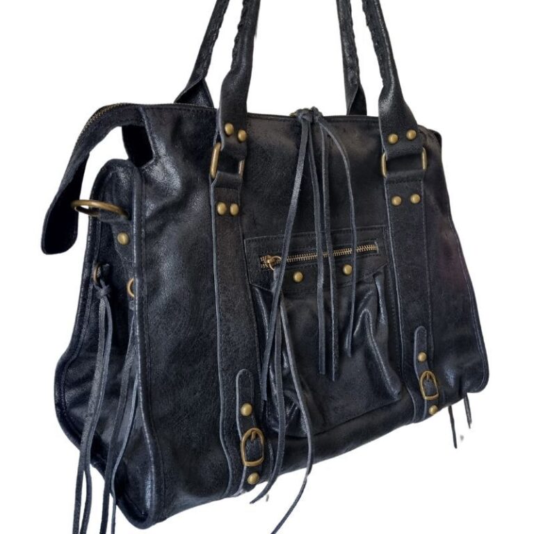 Sac Esprit cuir brossé noir