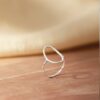 bague pour femme en argent 925 rhodié forme ellipse