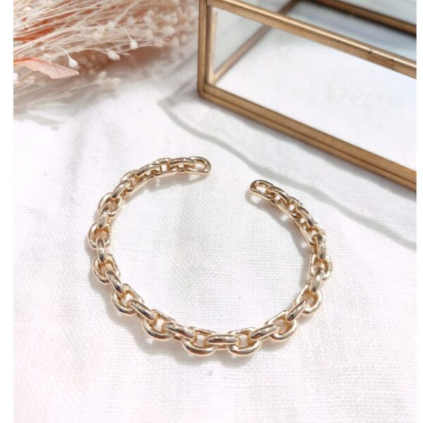 bracelet jonc maille rigide mile mila bijoux