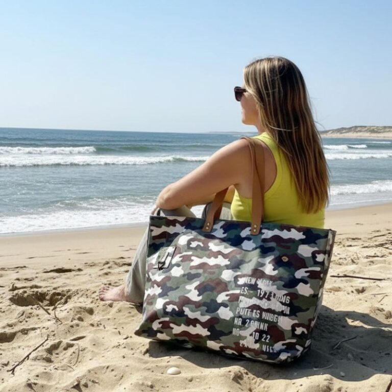 Cabas de plage oversize Camo