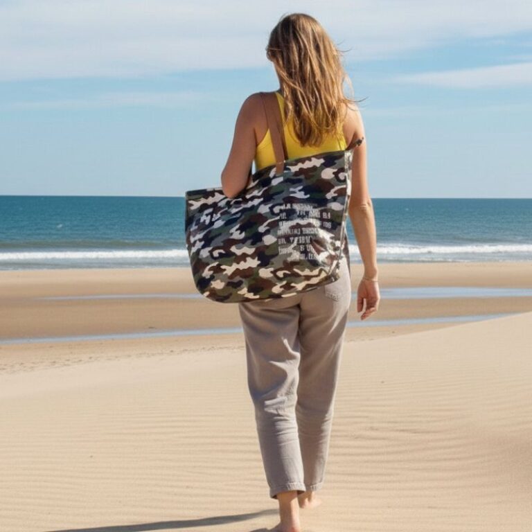 Cabas de plage oversize Camo