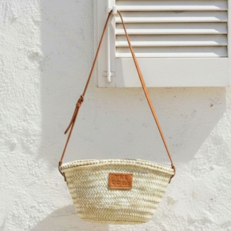 Panier paille Mallorca camel
