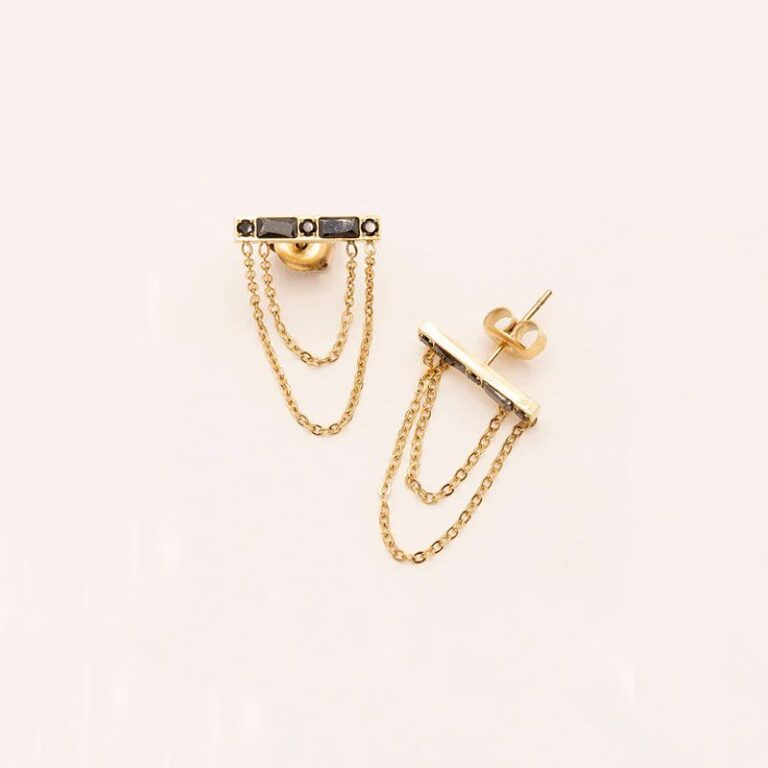 Boucles d'oreilles Honoré noir