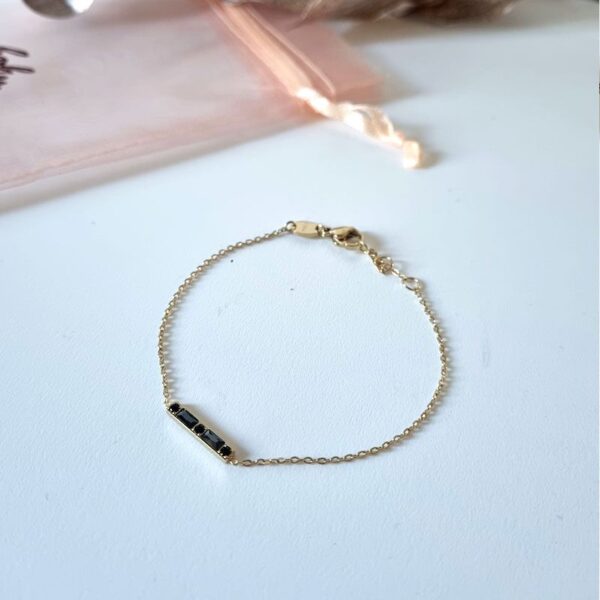 bracelet oxyde de zirconium noir