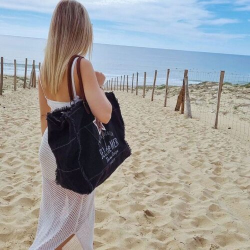 sac cabas de plage xl noir