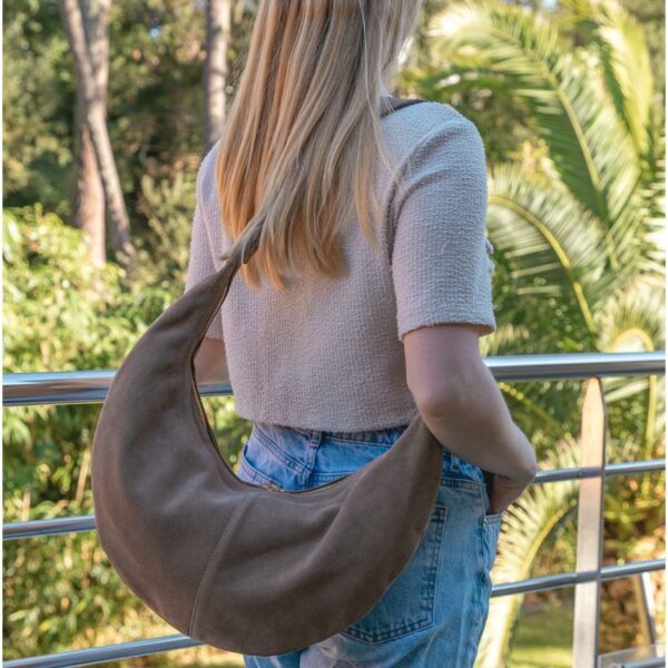 Sac demi lune nubuck Ariana