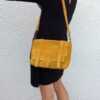 sac messenger moutarde