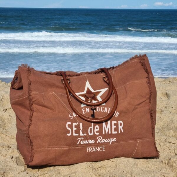 sac de plage XL marron pecan