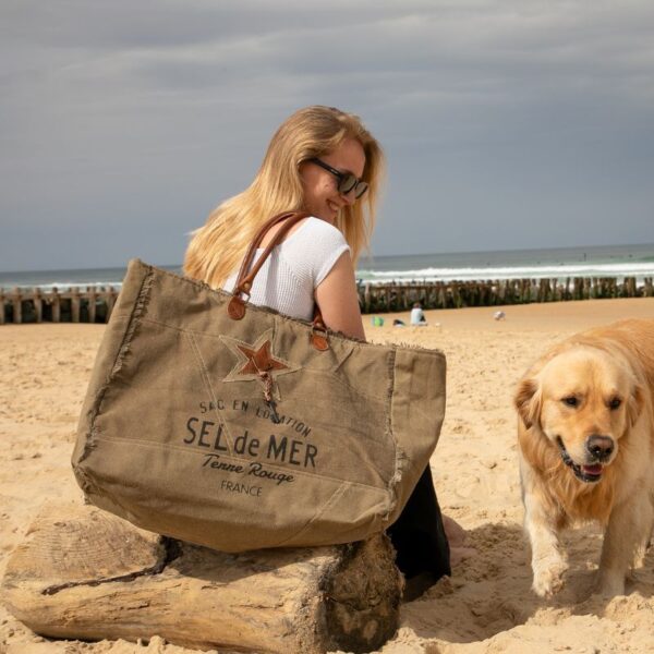 cabas de plage XL tabac