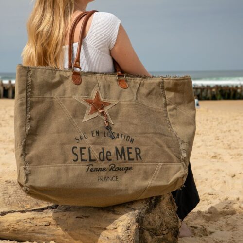 cabas de plage XL tabac