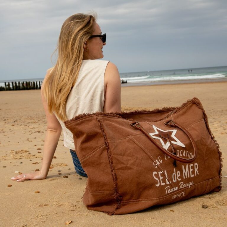 sac de plage sel de mer XL marron pecan