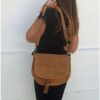 Sac besace camel
