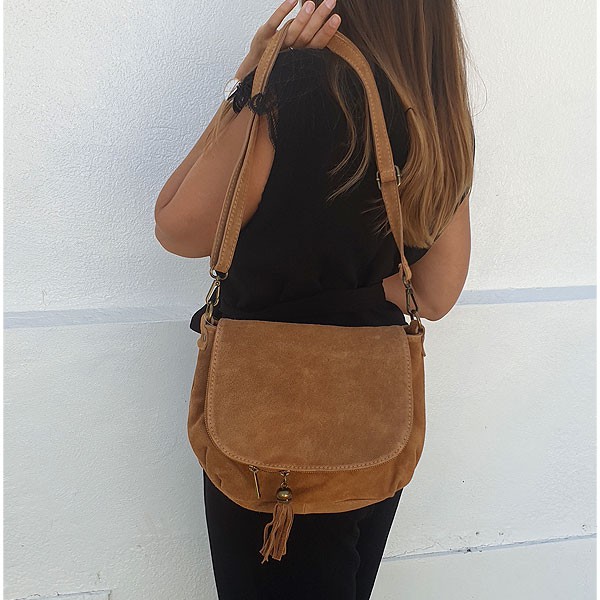 Sac besace camel