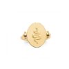bague pour femme plaqué or 18 carats médaille email noir motif serpent reversible bague pour femme plaqué or 18 carats médaille email noir motif serpent reversible