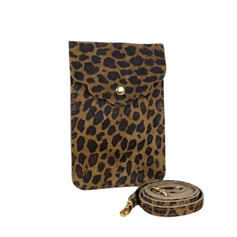 Pochette de téléphone Lise léopard