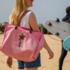 sac de plage sel de mer rose