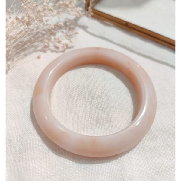 Bracelet jonc résine rose clair