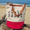 sac de plage ou piscine bicolore imprimé Sea Surf Salt Sand