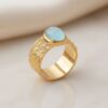 Bague Agate Bleue