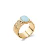Bague agate bleue