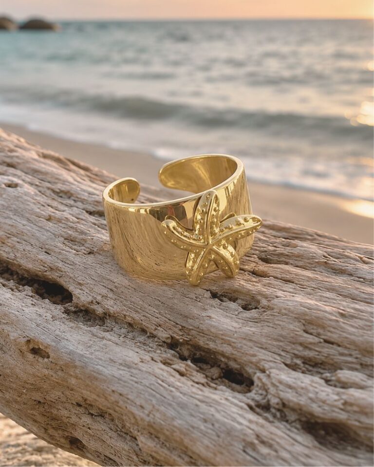 bague étoile de mer dorée bague étoile de mer dorée