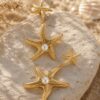 boucles d'oreilles étoile de mer & nacre boucles d'oreilles étoile de mer & nacre