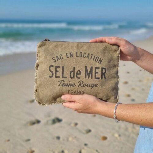 Pochette de plage Sel de Mer tabac