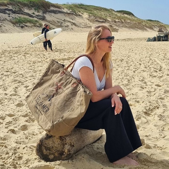 sac toile Denim terre rouge