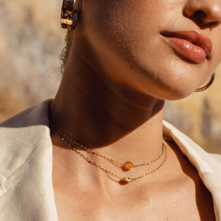 Collier Noelynn aventurine orange