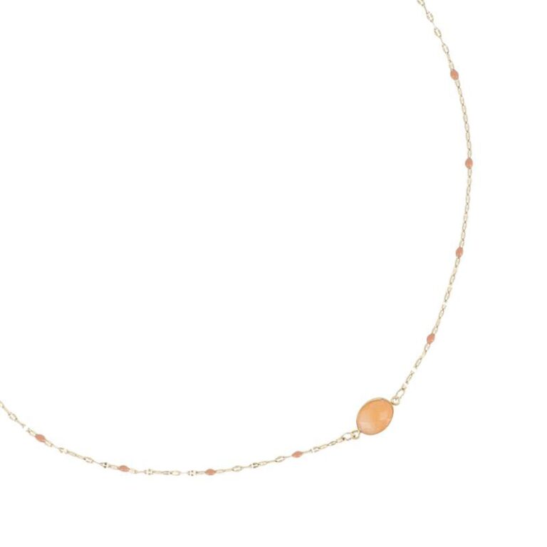 Collier Noelynn aventurine orange