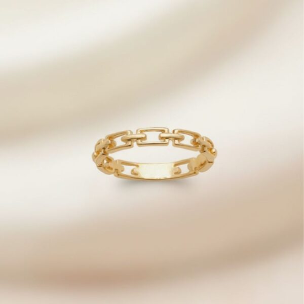 Bague Or maille chaine