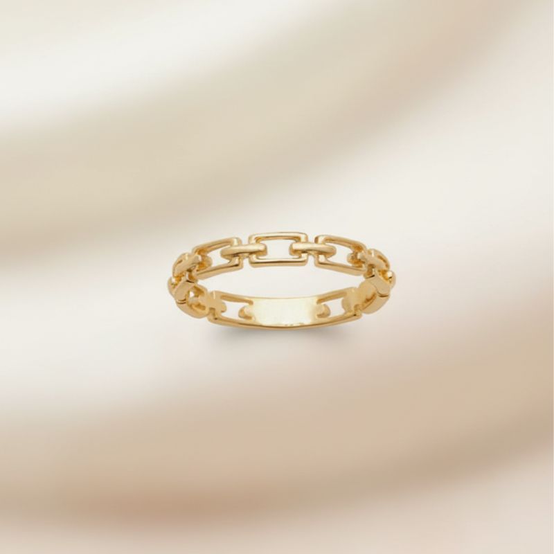 Bague Or maille chaine