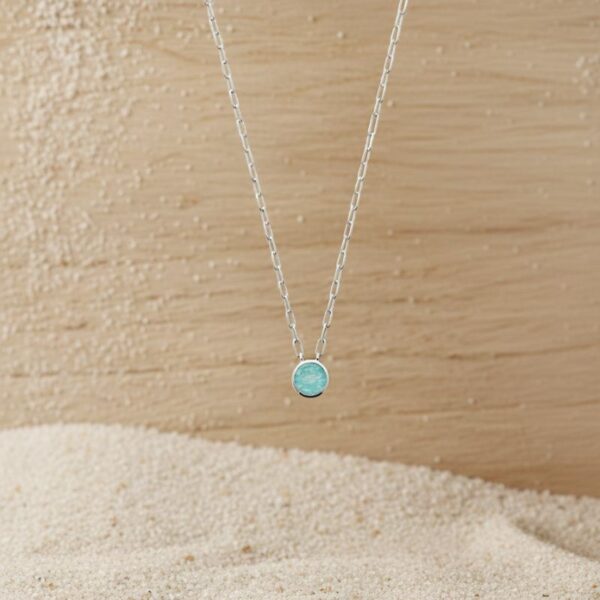 Collier Argent Amazonite
