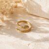bague acier motif serpent bohm paris